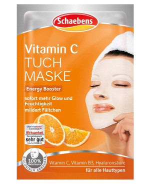 (DE) Schaebens, Vitamin C, Maska do twarzy z ekstraktem z pomarańczy, 1 szt