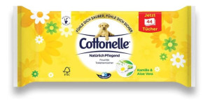 (DE) Cottonelle, Nawilżane chusteczki, 44 sztuk (PRODUKT Z NIEMIEC)