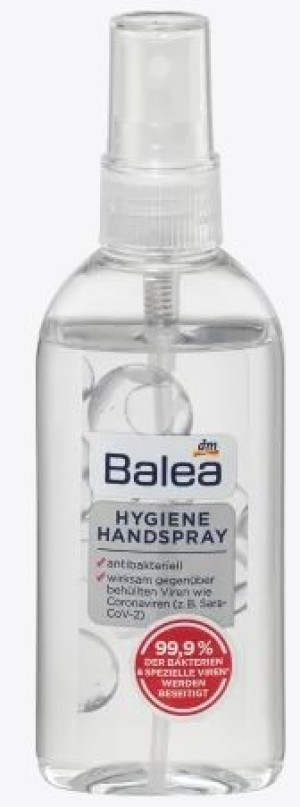 (DE) Balea, Spray do higieny rąk, 100 ml (PRODUKT Z NIEMIEC)