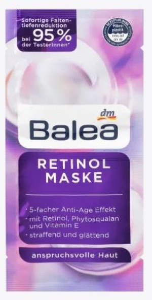 (DE) Balea, Maske Retinol, Maska, 16ml (PRODUKT Z NIEMIEC)