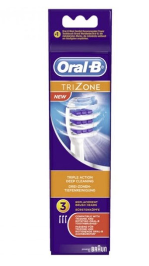 (DE) Oral-B, Końcówki do szczoteczki elektrycznej TriZone, 3 sztuki (PRODUK