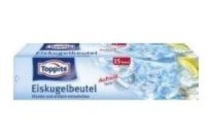 (DE) Toppits, Torba na lód kula, 15 sztuk (PRODUKT Z NIEMIEC)