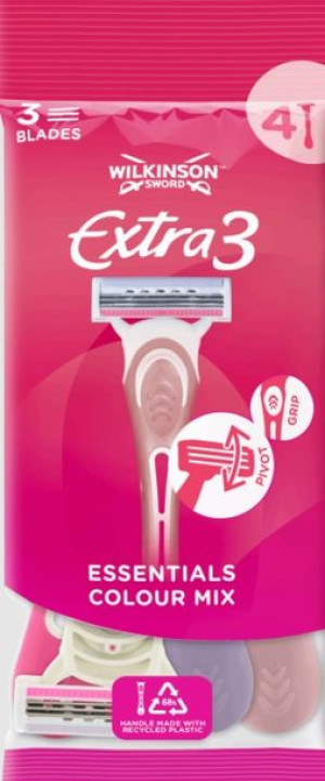 (DE) Wilkinson, Sword Extra3 Beauty, Jednorazowe maszynki do golenia, 4 szt