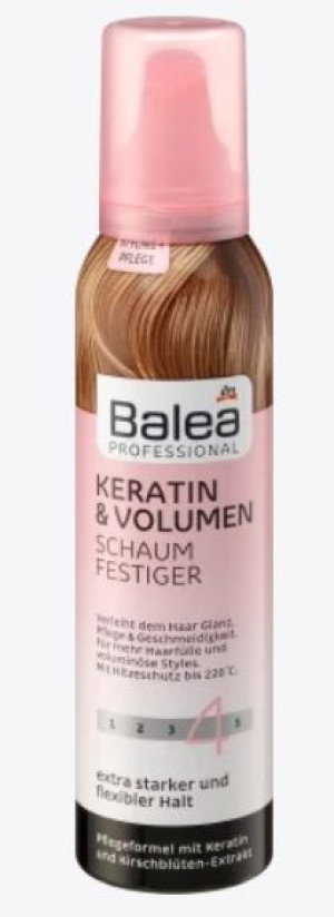 (DE) Balea, Keratynowa pianka nadająca objetość, 150 ml (PRODUKT Z NIEMIEC)
