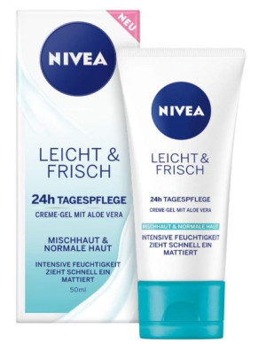 (DE) Nivea, Light & Fresh Krem na dzień, 50 ml (PRODUKT Z NIEMIEC)