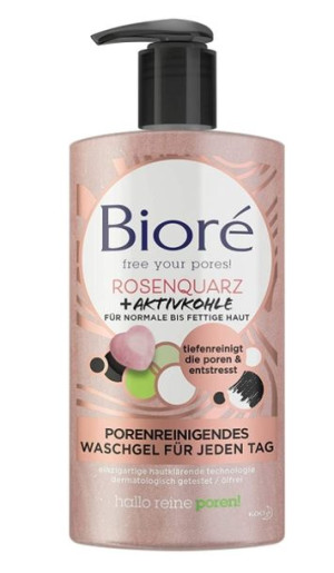 (DE) Bioré, Żel myjący Rose Quartz + Węgiel aktywny, 200 ml (PRODUKT Z NIEM