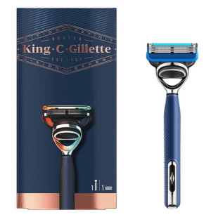 (DE) Gillette, Maszynka do golenia dla mężczyzn King C, granatowa, 1 sztuka