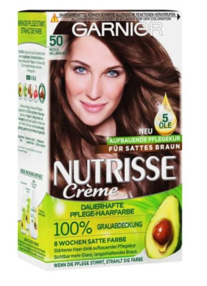 (DE) Garnier Nutrisse, 050 Mocca Hellbraun, Farba do włosów (PRODUKT Z NIEM