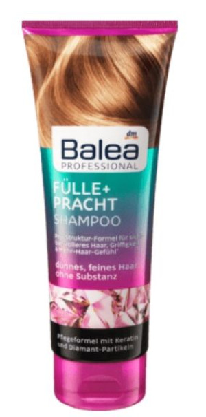 (DE) Balea, Profesjonalny szampon obfitość + blask, 250ml (PRODUKT Z NIEMIE
