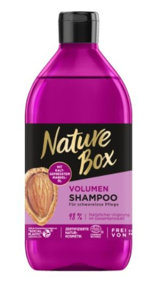 (DE) Nature Box, Szampon z olejkiem migdałowym, 385 ml (PRODUKT Z NIEMIEC)