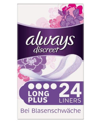 (DE) Always Discreet, Wkładki higieniczne, long plus, 24 sztuki  (PRODUKT Z