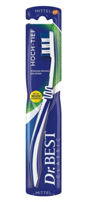 (DE) Dr. Best, Hoch-Tief, Szczoteczka do zębów, średnia, 1 sztuka (PRODUKT