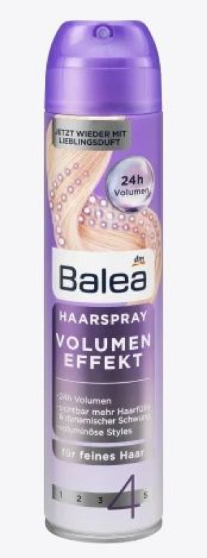 (DE) Balea, Lakier nadający objętość, 300 ml (PRODUKT Z NIEMIEC)