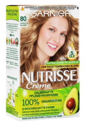 (DE) Garnier Nutrisse, 80 Vanilla Blond, Farba do włosów (PRODUKT Z NIEMIEC