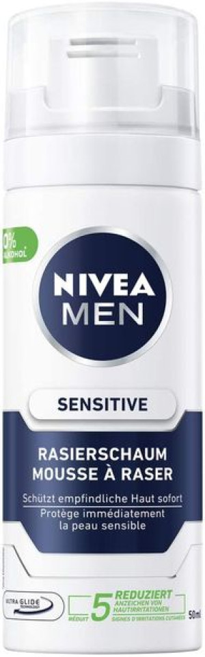 (DE) Nivea Men, Delikatna pianka do golenia, 50 ml (PRODUKT Z NIEMIEC)