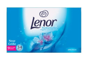 (DE) Lenor, Chusteczki zapachowe do prania, 34 sztuki (PRODUKT Z NIEMIEC)