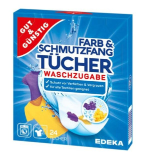 Gut & Gunstig, Chusteczki wyłapujące kolor, 24 sztuki
