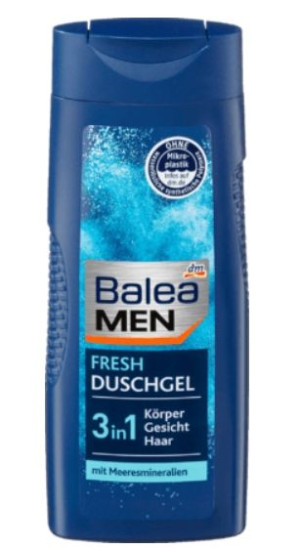 (DE) Balea Men, Żel pod prysznic świeży, 300ml (PRODUKT Z NIEMIEC)
