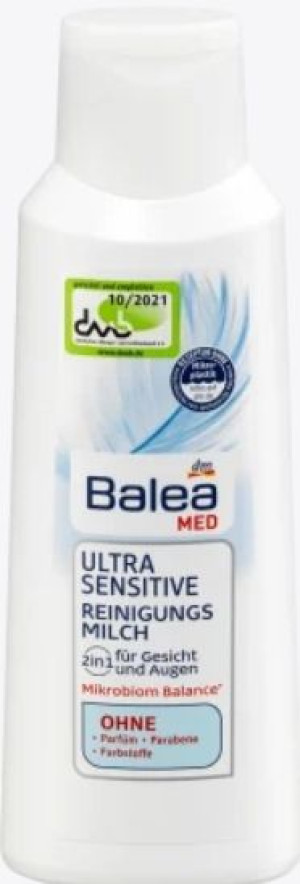 (DE) Balea MED, Ultra Sensitive, Mleczko oczyszczające,  200ml (PRODUKT Z N