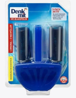 (DE) Denkmit, Zawieszka do WC, niebieski, 3 sztuki (PRODUKT Z NIEMIEC)