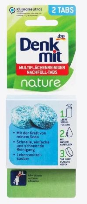 (DE) Denkmit, Tabletki uzupełniające do czyszczenia wielu powierzchni, 2 sz