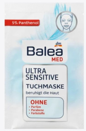 (DE) Balea MED, Ultra wrażliwa maska ??w płacie, 1 sztuka (PRODUKT Z NIEMIE