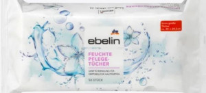 (DE) Ebelin, Chusteczki nawilżane, 50 sztuki (PRODUKT Z NIEMIEC)