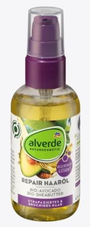 (DE) Alverde, Olejek do włosów, masło shea, 75ml (PRODUKT Z NIEMIEC)