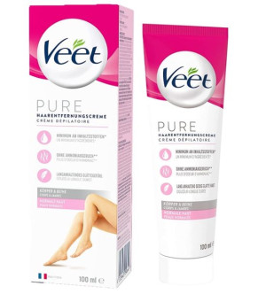 (DE) Veet, Pure, Krem do depilacji, 100ml (PRODUKT Z NIEMIEC)