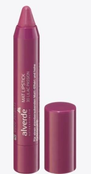 (DE) Alverde, Pomadka matowa, Lilac Passion 30, 4ml (PRODUKT Z NIEMIEC)