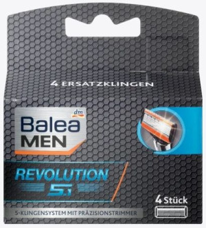 (DE) Balea MEN, Revolution 5.1, Wymienne wkłady, 4 sztuki (PRODUKT Z NIEMIE