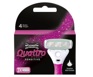 (DE) Wilkinson, Quattro for Women Sensitive Wymienne wkłady, 3 sztuki (PROD