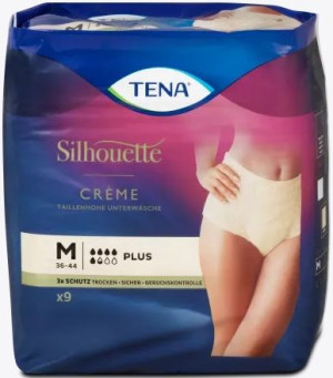 (DE) Tena, Pieluchomajtki Plus M, 9 sztuk (PRODUKT Z NIEMIEC)