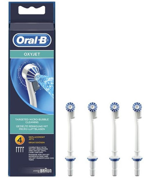 (DE) Oral-B Oxy Jet, Końcówka do irygatora, 4 sztuki (PRODUKT Z NIEMIEC)