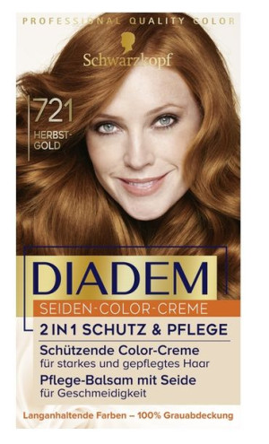 (DE) Diadem, Farba do włosów, jesienne Złoto 721, 180ml (PRODUKT Z NIEMIEC)