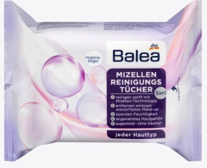 (DE) Balea, Chusteczki do cery mieszanej, wrażliwej, 25 sztuk (PRODUKT Z NI