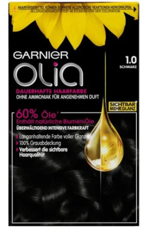 (DE) Garnier Olia, 1,0 Czarny, Farba do włosów (PRODUKT Z NIEMIEC)