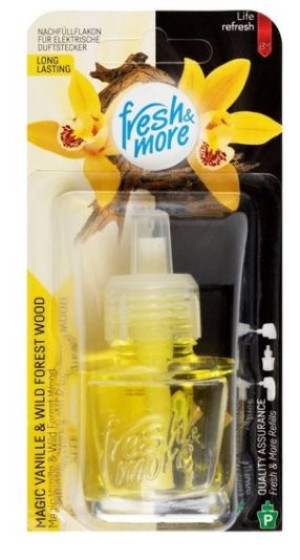 (DE) Fresh & More, Wkład do odswieżacza, Wanilia & Drewno dżungli, 19 ml (P
