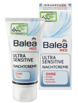 (DE) Balea MED, Krem na noc do skóry wrażliwej, 50ml (PRODUKT Z NIEMIEC)