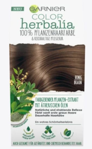 (DE) Garnier Color, Herbalia Honigbraun, Farba do włosów (PRODUKT Z NIEMIEC