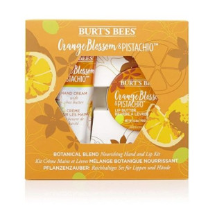 (DE) Burt's Bees, Zestaw do rąk i ust, pistacja i kwiat pomarańczy, 1 zesta