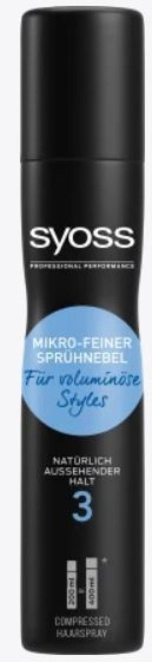 (DE) Syoss, Lakier do włosów z mikrodrobną mgiełką 3, 200 ml (PRODUKT Z NIE