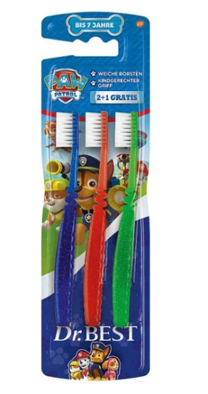 (DE) Dr. Best, Psi Patrol, Szczoteczka do zębów, miekka, 3 sztuki (PRODUKT