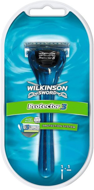 (DE) Wilkinson Sword Protector 3, Maszynka do golenia dla mężczyzn z jednym