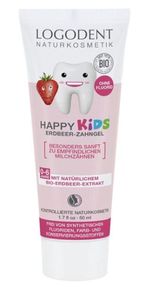 (DE) Logodent, Truskawkowy żel do zębów, 50 ml (PRODUKT Z NIEMIEC)
