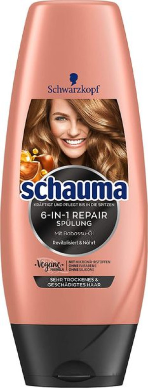 (DE) Schwarzkopf Schauma, Naprawa 6-w-1, odżywka,  250 ml (PRODUKT Z NIEMIE