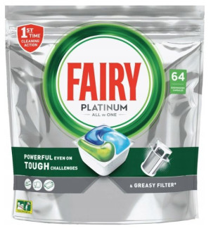 Fairy, Platinum, Tabletki do zmywarki, 64 sztuki