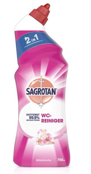 (DE) Sagrotan, Płyn do Wc, kwiatowy, 750 ml (PRODUKT Z NIEMIEC)