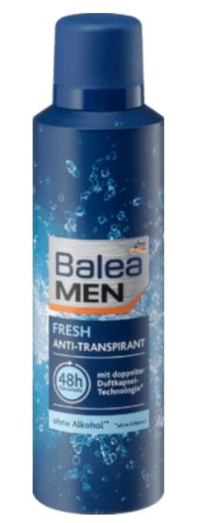 (DE) Balea Men, Deo Spray Odświeżający Antyperspirant, 200ml (PRODUKT Z NIE