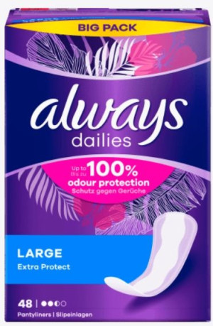 (DE) Always, Wkładki higieniczne, Large Fresh, 48 sztuk (PRODUKT Z NIEMIEC)